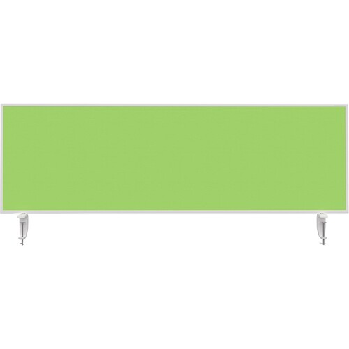 Tischtrennwand Whiteboard weiß+Filz grün 160x50cm Magnetoplan 1116005 mit 2 Vario-Tischklemmen Produktbild