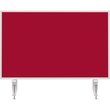 Tischtrennwand Whiteboard weiß+Filz rot 80x50cm Magnetoplan 1108006 mit 2 Vario-Tischklemmen Produktbild