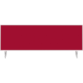 Tischtrennwand Whiteboard weiß+Filz rot 160x50cm Magnetoplan 1116006 mit 2 Vario-Tischklemmen Produktbild