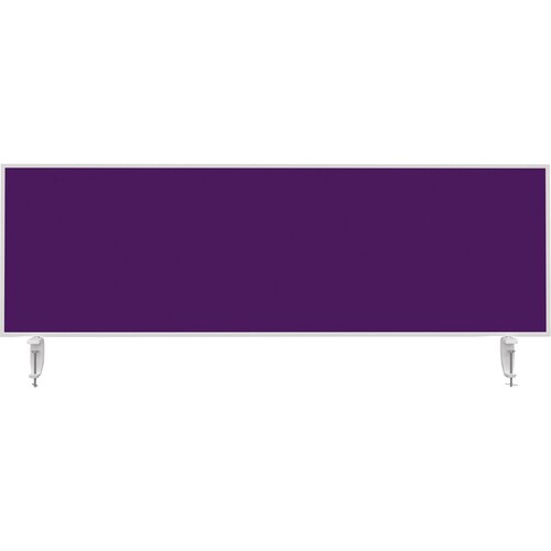 Tischtrennwand Whiteboard weiß+Filz violett 160x50cm Magnetoplan 1116011 mit 2 Vario-Tischklemmen Produktbild
