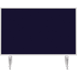 Tischtrennwand Whiteboard weiß+Filz dunkelblau 80x50cm Magnetoplan 1108014 mit 2 Vario-Tischklemmen Produktbild