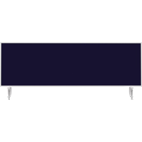 Tischtrennwand Whiteboard weiß+Filz dunkelblau 160x50cm Magnetoplan 1116014 mit 2 Vario-Tischklemmen Produktbild