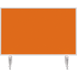 Tischtrennwand Whiteboard weiß+Filz orange 80x50cm Magnetoplan 1108044 mit 2 Vario-Tischklemmen Produktbild
