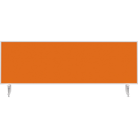Tischtrennwand Whiteboard weiß+Filz orange 160x50cm Magnetoplan 1116044 mit 2 Vario-Tischklemmen Produktbild