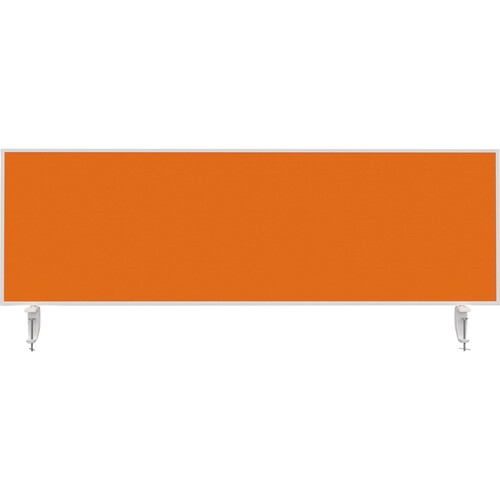 Tischtrennwand Whiteboard weiß+Filz orange 160x50cm Magnetoplan 1116044 mit 2 Vario-Tischklemmen Produktbild