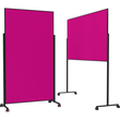 Moderationswand Design VarioPin mobil 180x100cm pink Rahmen schwarz Magnetopl. filzbespannt 1181218 Produktbild