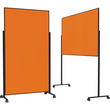 Moderationswand Design VarioPin mobil 180x100cm orange Rahmen schwarz Magnet. filzbespannt 1181244 Produktbild