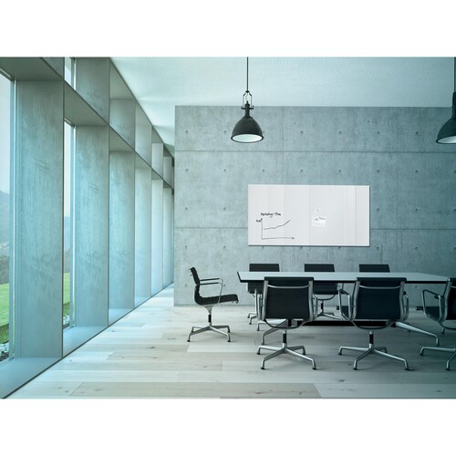 Glas-Magnetboard artverum 100x65x1,8 cm super-weiß inkl. Magnete Sigel GL225 Produktbild Additional View 4 L