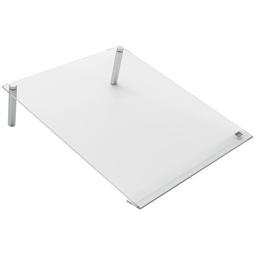 Desktop Notiztafel A4 mit Metallstützen glasklar Acryl Nobo 1915612 Produktbild