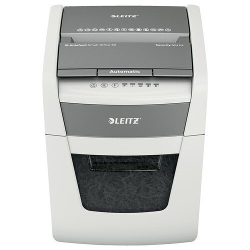 Aktenvernichter IQ Autofeed Small Office für 50Blatt 4x28mm Partikelsch. Leitz 8035-00-00 (Sicherheitsstufe P-4) Produktbild Additional View 1 L