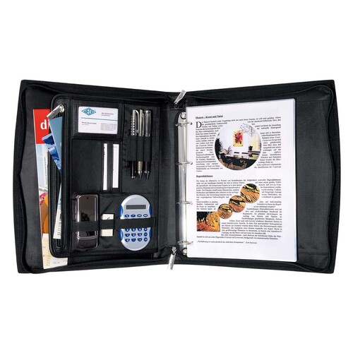 Konferenzmappe A4 ELEGANCE mit Tragegriff schwarz Wedo 585701 Produktbild Additional View 1 L