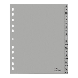 Register A4 Zahlen 1-20 grau Überbreite Plastik BestStandard Produktbild