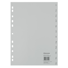 Register A4 Monate Jan-Dez grau Plastik Soennecken 1534 Produktbild