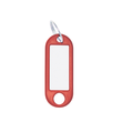 Schlüsselanhänger mit Ring und auswech- selbaren Etiketten 52x21x3mm rot Wedo Kunststoff 262.8018.02 (PACK=100 STÜCK) Produktbild
