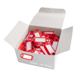 Schlüsselanhänger mit Ring und auswech- selbaren Etiketten 52x21x3mm rot Wedo Kunststoff 262.8018.02 (PACK=100 STÜCK) Produktbild Additional View 1 S