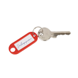 Schlüsselanhänger mit Ring und auswech- selbaren Etiketten 52x21x3mm rot Wedo Kunststoff 262.8018.02 (PACK=100 STÜCK) Produktbild Additional View 3 S