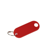 Schlüsselanhänger mit Ring und auswech- selbaren Etiketten 52x21x3mm rot Wedo Kunststoff 262.8018.02 (PACK=100 STÜCK) Produktbild Additional View 2 S