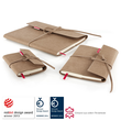 Notizbuch senseBook Flap by transoptype 20,5x28,5cm liniert mit Lederschnürung Lederfaserstoff 75010401 Produktbild Additional View 2 S