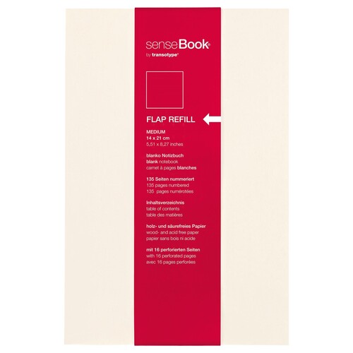 Refill für senseBook Flap by transotype 14x21cm blanko 75510500 Produktbild