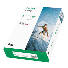 Kopierpapier tecno Pure A4 80g weiß Recycling PCF FSC EU-Ecolabel 150CIE (PACK=500 BLATT) Produktbild