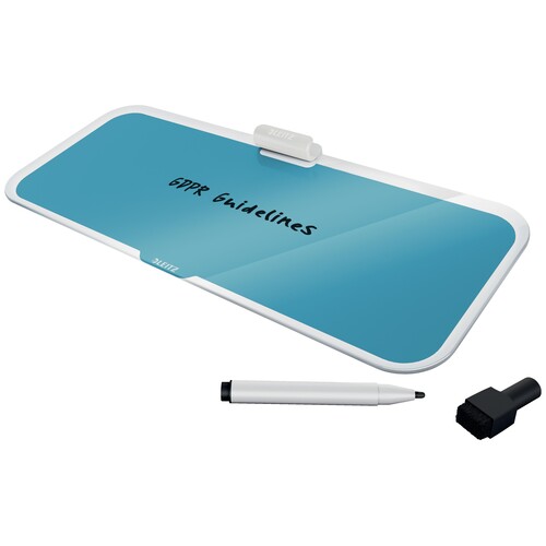 Glas Desktop Memoboard Cosy für den Schreibtisch blau Leitz 5269-00-61 Produktbild Additional View 1 L