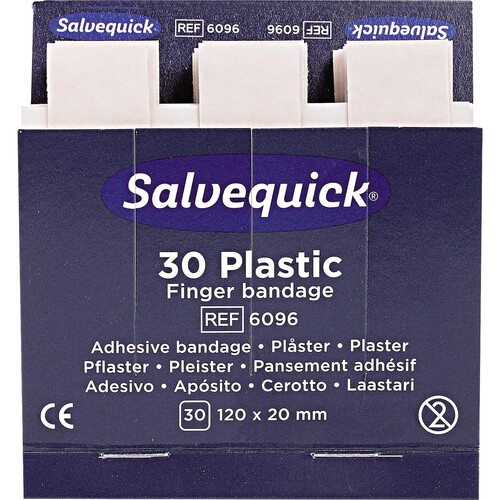 Salvequick Fingerverband 6096 wasserfest 30 St./Pack. (PACK=30 STÜCK) Produktbild Front View L