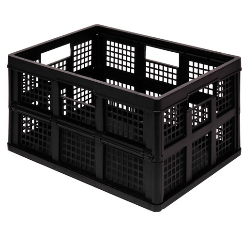 Really Useful Box Klappbox 45FBK 45l 39x28x57cm schwarz Produktbild Front View L