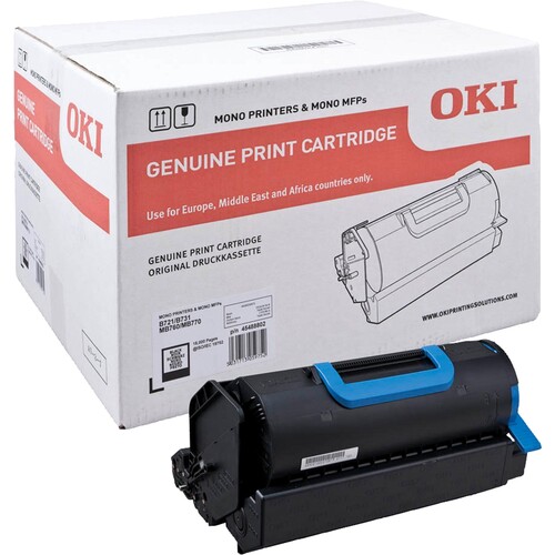 OKI Toner 45488802 18.000Seiten schwarz Produktbild Front View L