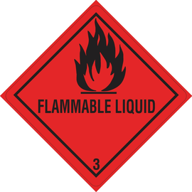 DR-Label Versandetikett DR653S1010 Kl.3 Flammable 100x100mm 500St. (PACK=500 STÜCK) Produktbild