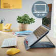Laptopständer Ergo Cosy bis 17" höhenverstellbar grau Leitz 6426-00-89 Kunststoff Produktbild Back View S