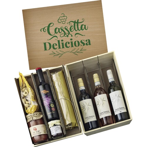 Präsentkorb Casetta Deliciosa 12teilig bestückt Produktbild Additional View 1 L