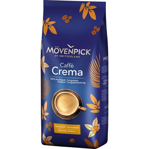 MÖVENPICK Kaffee Caffé Crema 17716 ganze Bohne 1kg Produktbild