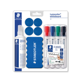 Flipchartmarker Lumocolor Set Grundausstattung Staedtler 613 S 4 Stifte, Spray, Magnete und Wischer Produktbild