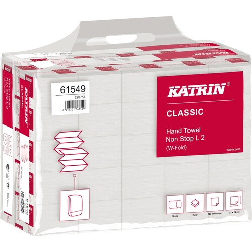 Katrin Papierhandtuch Classic L 61549 2lg 24x32cm ws 3.000 Bl./ Pa (PACK=3000 STÜCK) Produktbild Additional View 1 L