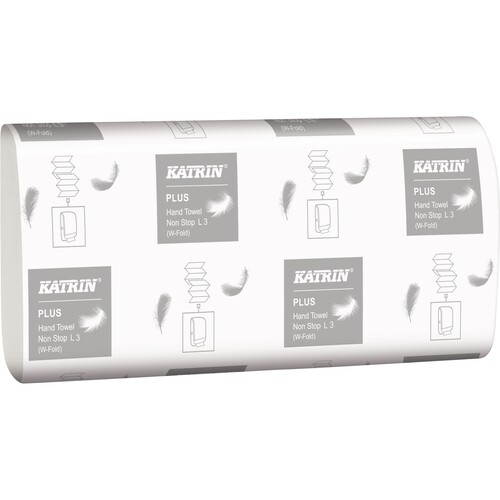 Katrin Papierhandtuch Plus L 61600 3lg 20,3x32cm ws 2.250 Bl./Pa (PACK=2250 STÜCK) Produktbild Front View L