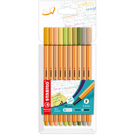Fineliner Point 88 Etui 0,4mm farbig sortiert Stabilo 8810-22 (ETUI=10 STÜCK) Produktbild