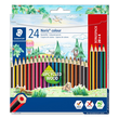 Farbstifte Noris Colour sechskant Kartonetui sortiert Staedtler 185C24P (PACK = 20 STIFTE + 4 STIFTE GRATIS) Produktbild