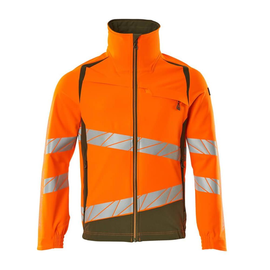 Jacke, ULTIMATE STRETCH Arbeitsjacke /  Gr. 5XL, Hi-vis Orange/Moosgrün Produktbild