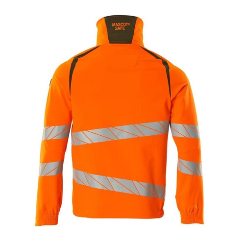 Jacke, ULTIMATE STRETCH Arbeitsjacke /  Gr. M, Hi-vis Orange/Moosgrün Produktbild Additional View 2 L