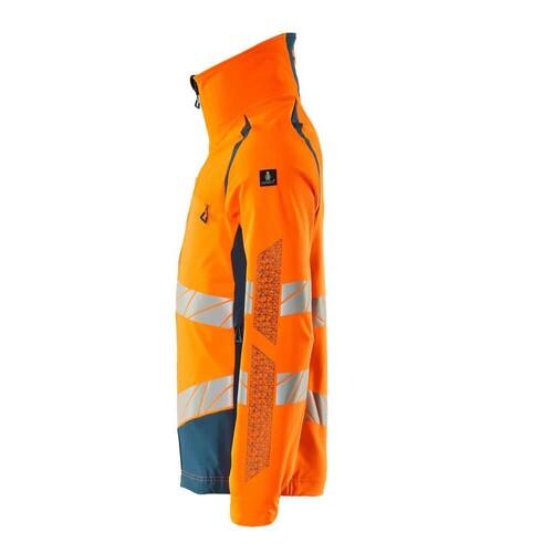 Jacke, ULTIMATE STRETCH Arbeitsjacke /  Gr. S, Hi-vis Orange/Dunkelpetroleum Produktbild Additional View 1 L