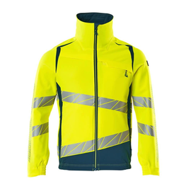 Jacke, ULTIMATE STRETCH Arbeitsjacke /  Gr. 5XL, Hi-vis Gelb/Dunkelpetroleum Produktbild