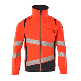Jacke, ULTIMATE STRETCH Arbeitsjacke /  Gr. 5XL, Hi-vis Rot/Schwarzblau Produktbild