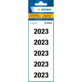 Jahreszahlenaufkleber 2023 weiß selbstklebend Herma 1683 (BTL=100 STÜCK) Produktbild