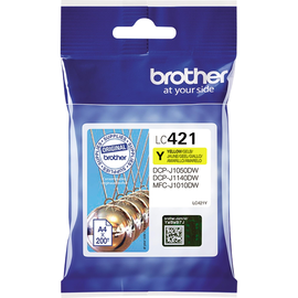 Tintenpatrone für Brother DCP-J1050/1140 200 Seiten yellow Brother LC421Y Produktbild