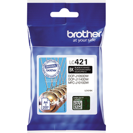Tintenpatrone für Brother DCP-J1050/1140 200 Seiten schwarz Brother LC421BK Produktbild