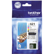 Tintenpatrone Multipack für Brother DCP-J1050/1140 Brother je 200 Seiten schwarz/cyan/magenta/yellow LC421VAL (PACK=4 STÜCK) Produktbild