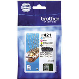 Tintenpatrone Multipack für Brother DCP-J1050/1140 Brother je 200 Seiten schwarz/cyan/magenta/yellow LC421VAL (PACK=4 STÜCK) Produktbild