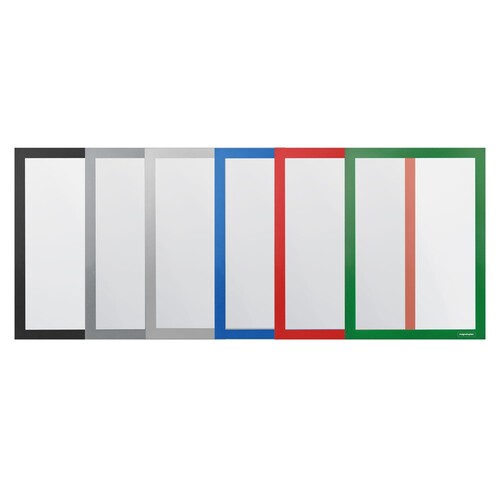 Informationsrahmen magnetofix A4 farbig sort./transparent selbstklebend Magnetoplan 1131910 (PACK=6 STÜCK) Produktbild Front View L