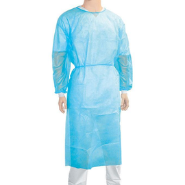 Vlies Infektionsschutzkittel mit Strickbündchen blau XL (PACK=10 STÜCK) Produktbild