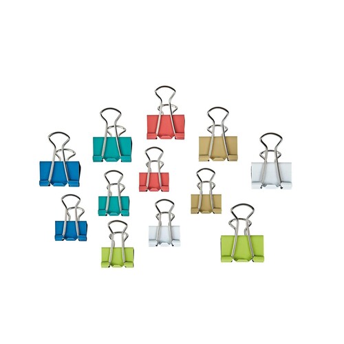 Foldbackklammern mauly 19mm / 25mm farbig sortiert mit silbernem Bügel Maul 2157698 (PACK=24 STÜCK) Produktbild Additional View 1 L
